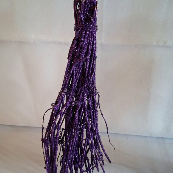 Set of 2 Purple Decorative Witches Brooms Hanging Decorations - Picture 3 of 10